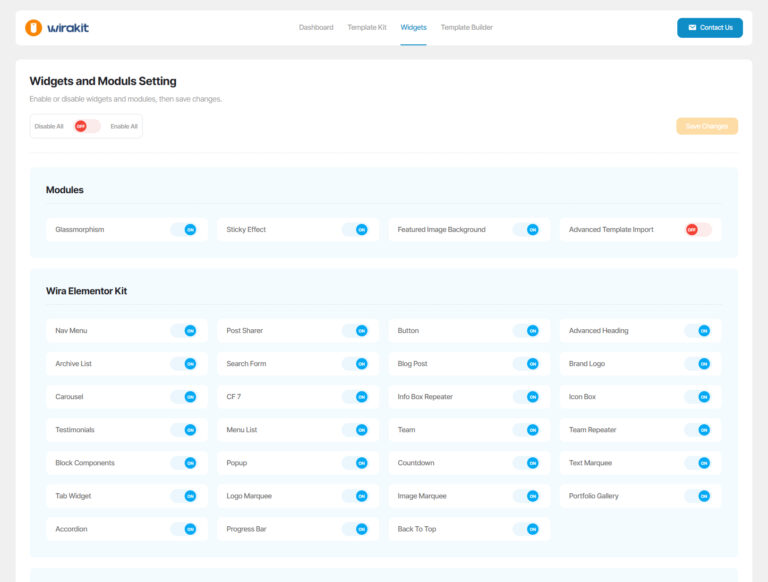 Wirakit - Free Elementor Template Kits And Widget