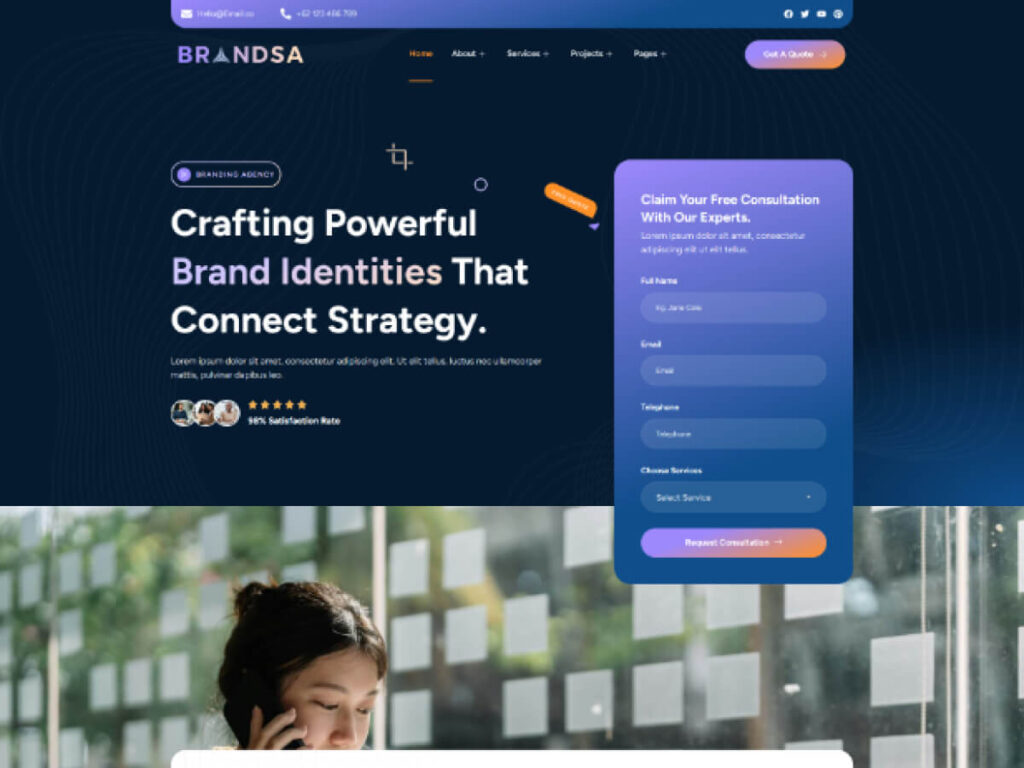 Brandsa – Brand Design Agency FSE WordPress Theme