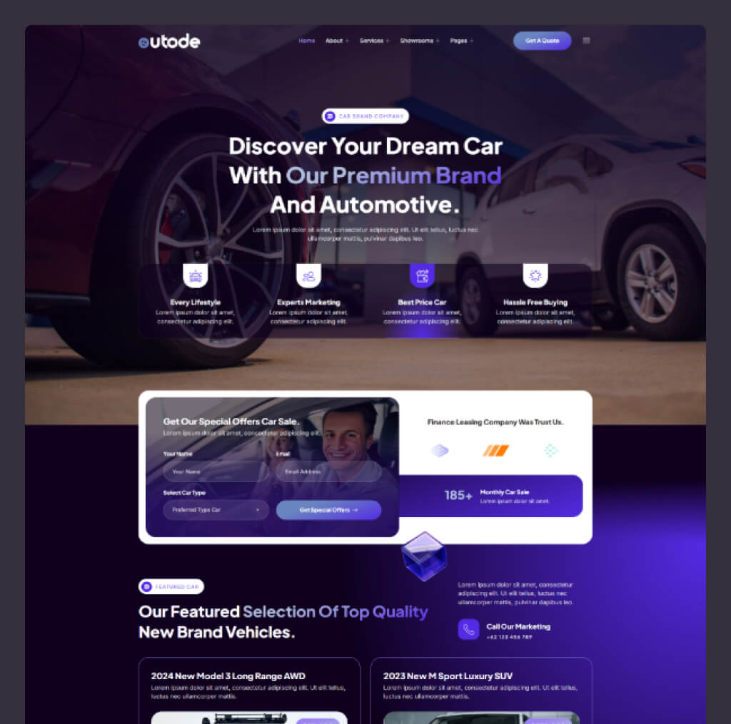 Car Dealership Website Template for WordPress Elementor – Autode