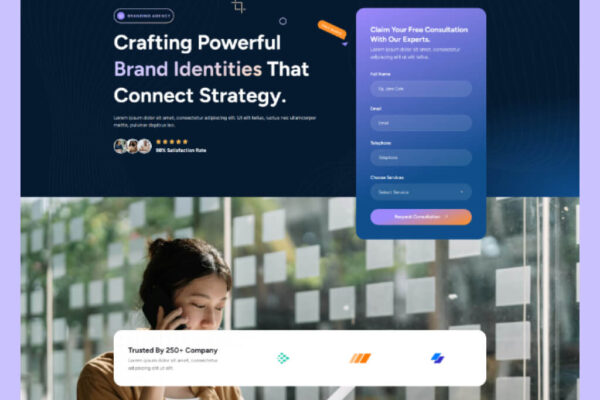 Brand Strategy Agency Website Template for WordPress Elementor – Brandsa