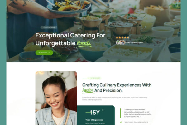 Event Catering Website Template for WordPress Elementor – Eveng