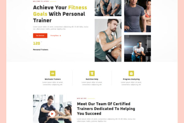 Gym Website Template for WordPress Elementor – Lateeh
