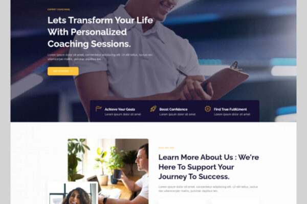 Coaching Website Template for WordPress Elementor – Perdo