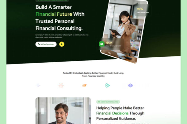 Personal Finance Website Template for WordPress Elementor – Peronance