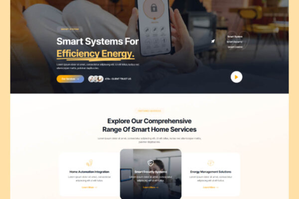 Smart Home Website Template for WordPress Elementor – Smarto