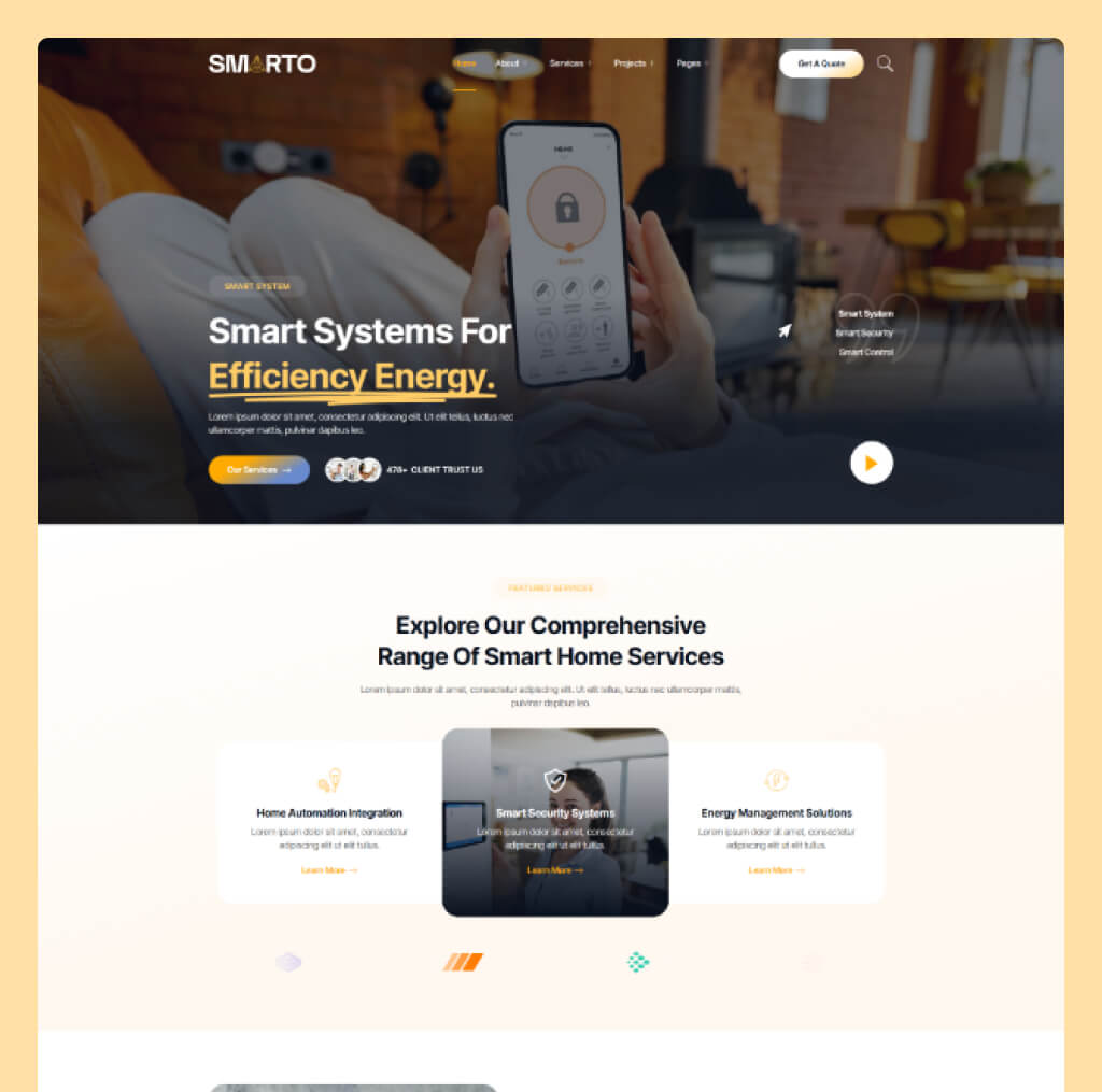 Smart Home Website Template for WordPress Elementor – Smarto