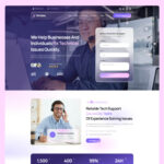 Tech Support Website Template for WordPress Elementor – Tehesu